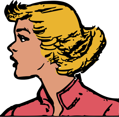 Download Retro woman's head | Public domain vectors