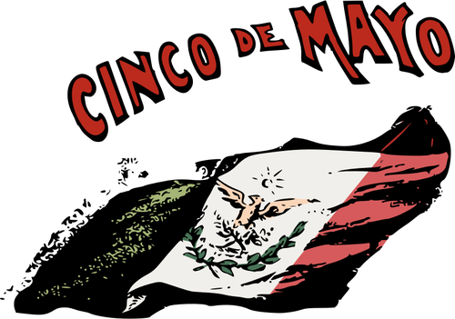 Ilustración de vector de cinco de Mayo