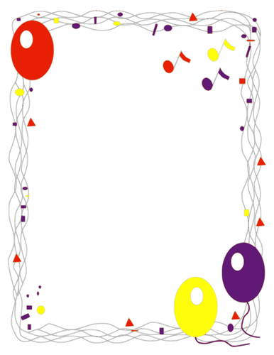 Balloon border vector graphics