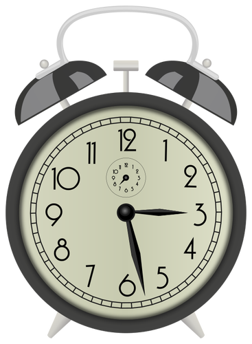 Arte del clip del clásico reloj con alarma