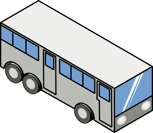 Оттенки серого автобуса векторные иллюстрации