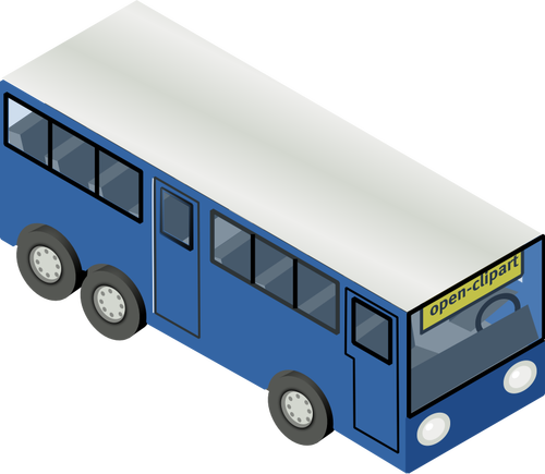 Голубой автобус векторной графики