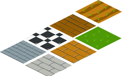 Isometric floor tile