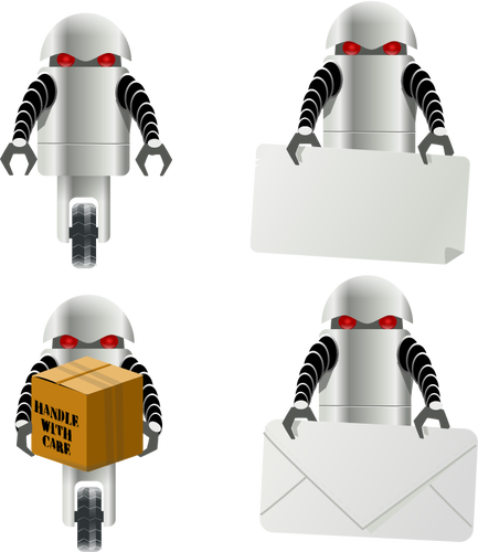 Imagem de vetor de entrega de robô