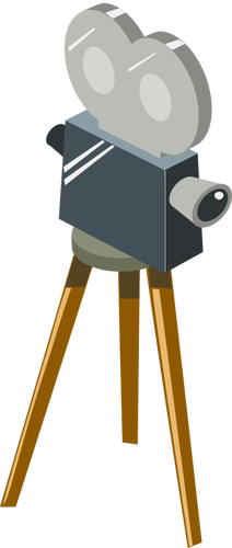 Cartoon movie camera vector drawing