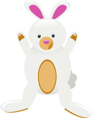 Vector tekening van een konijntje speelgoed