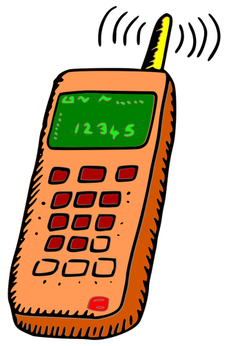 Vektor ClipArt för mobiltelefon