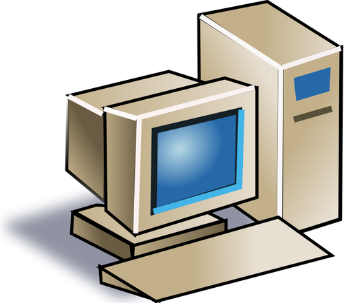 Oude stijl computer vector afbeelding