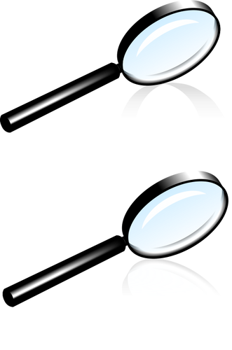 Svart förstoringsglas vektor illustration