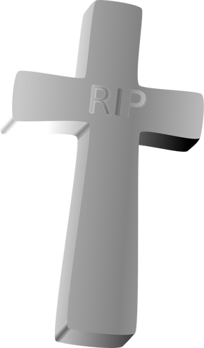 Vector clip art of tombstone