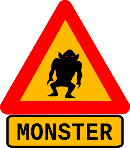 Image de vecteur pour le monstre d’avertissement