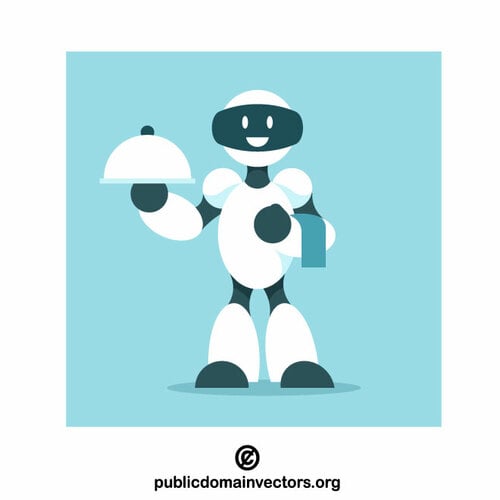 Robot chef vector illustraties