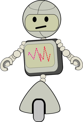 Robot som rir på ett hjul vektor illustrasjon