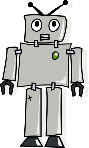 Cartoon robot vector image
