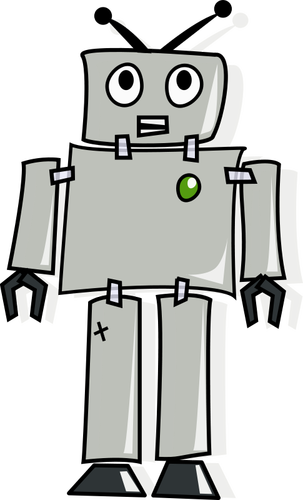 Cartoon robot vector image