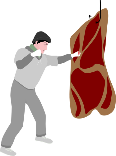 Vector image of a boxer