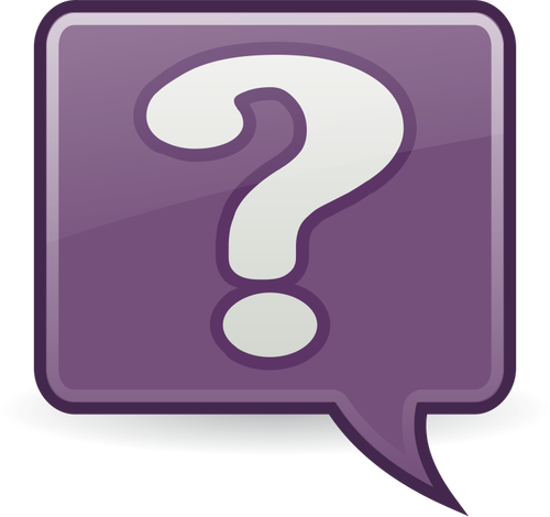 Vector image of purple shaded question mark