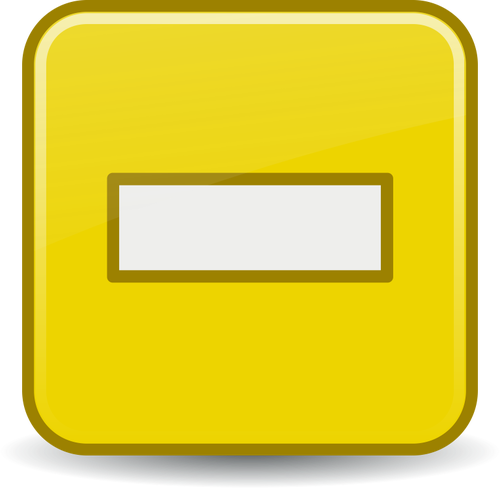 Yellow graphics of computer button - minus