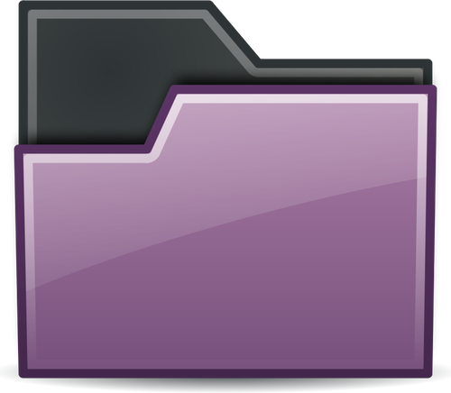 Öppnas violett mapp
