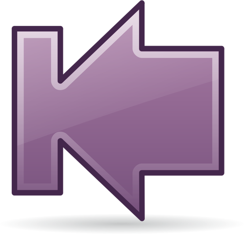 Icono de flecha púrpura