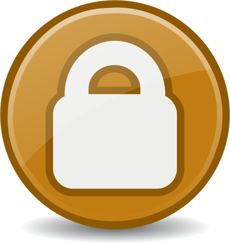 Grafika wektorowa ikona bezpieczeństwa brązowy