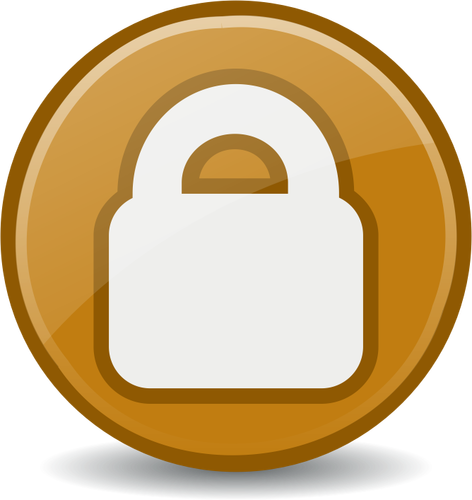 Vector image of brown security icon