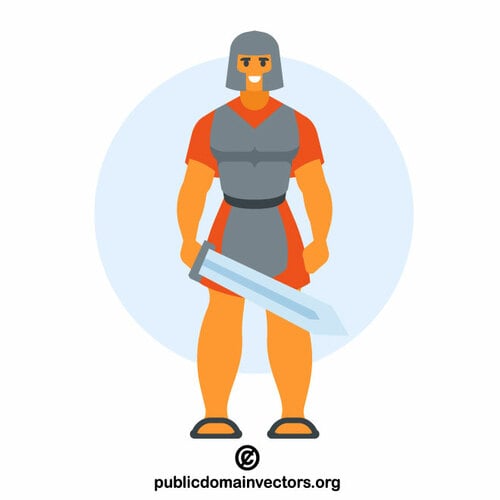 Roman gladiator soldier