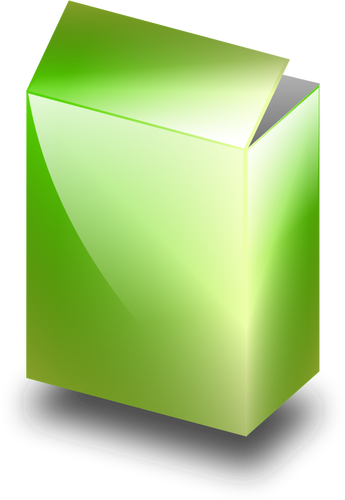 Green box in 3D vector image