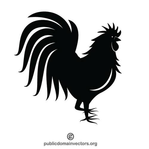 Image clipart silhouette coq