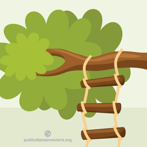 Rope ladder vector clip art