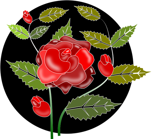 Décoration roses brillantes