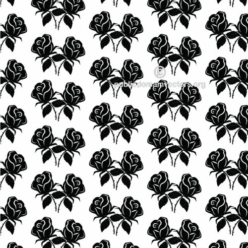 Seamless mönster med svarta rosor