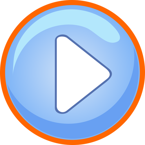 青とオレンジの再生ボタン