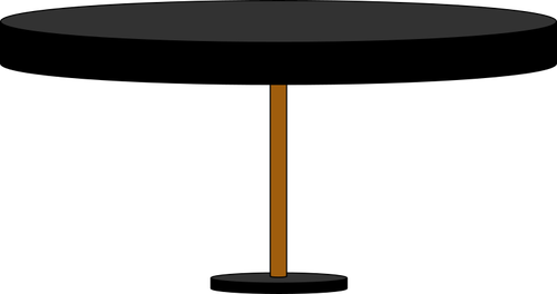 שולחן עגול שחור