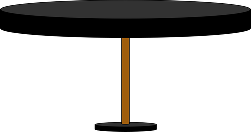 Schwarzer runder Tisch