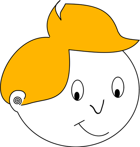 Vector illustration of a blond boy