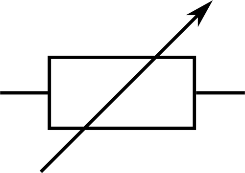 RSA IEC resistor משתנה לסמל בתמונה וקטורית