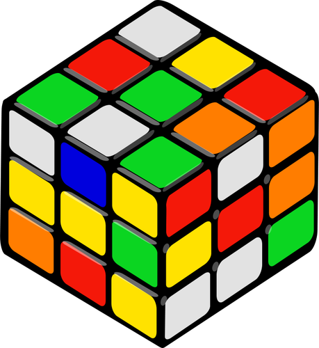 Ilustração de vetor de cubo de Rubik