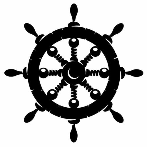 Het leidraadsilhouet van het schip