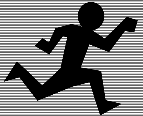 Bandita běžící vektorový obrázek