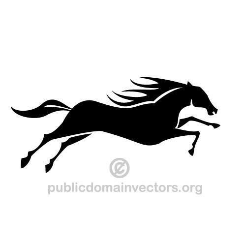 Running horse vector