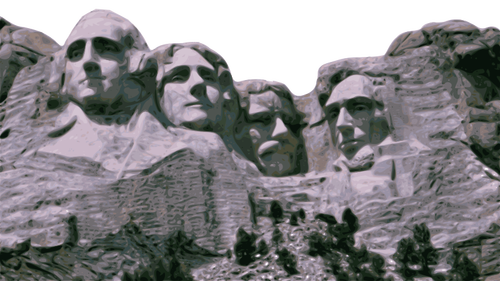 Mount Rushmore vector image