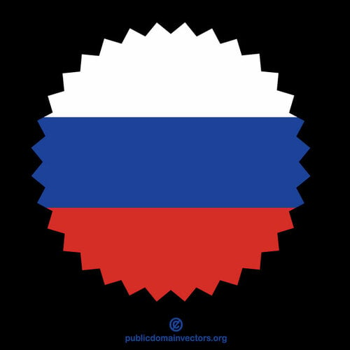 Venäjän lippu tarra ClipArt