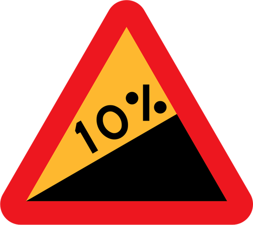 10% downward gradient from the right side vector image
