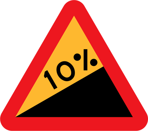 10% downward gradient from the right side vector image