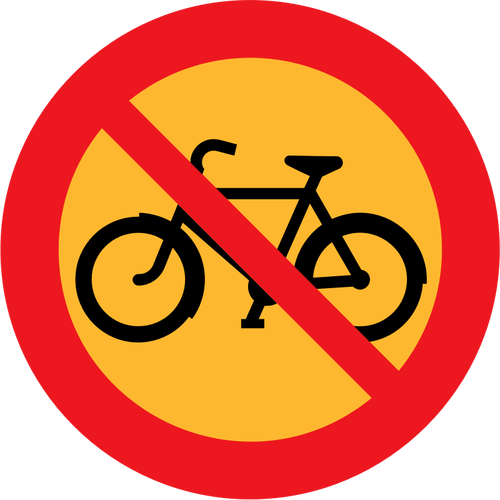 Keine Fahrräder Traffic Sign-Vektor-illustration