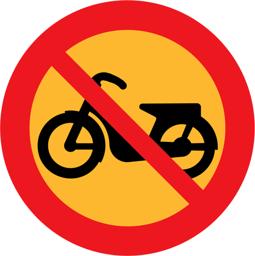 No los ciclomotores carretera signo vector Prediseñadas