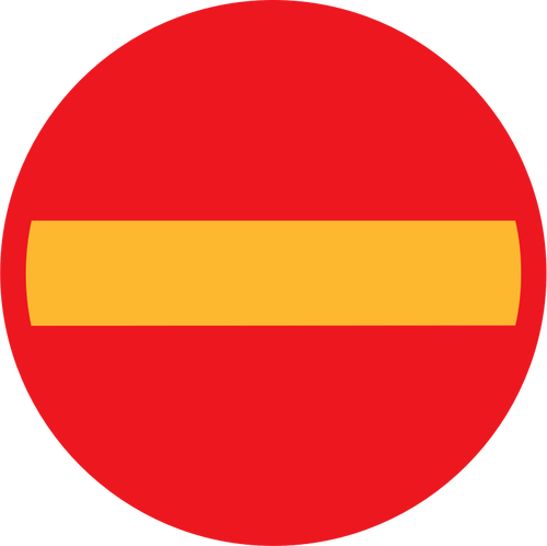 No entry road sign vector graphics