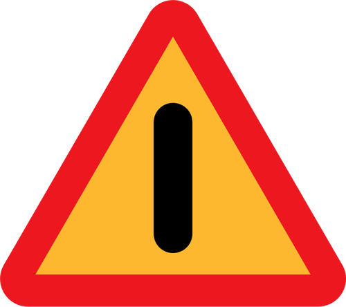 Dangers road sign vector illustration