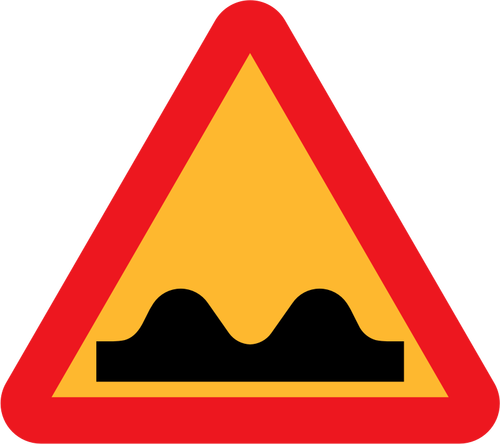 Traffic sign for a speed bump